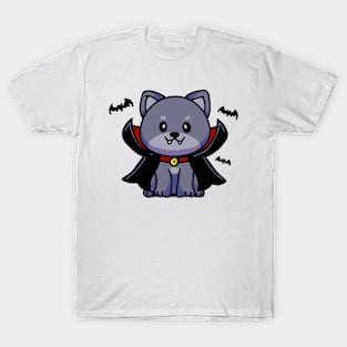 Vampire Dog Halloween T-Shirt